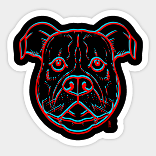 3D pitbull Sticker